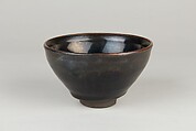 Tea bowl, Stoneware with “hare’s-fur” glaze (Jian ware), China