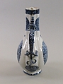 Jug with dragon handle and floral madellions, Soft-paste porcelain painted in underglaze cobalt blue (Jingdezhen ware), China