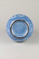 Vase, Porcelain with reserve decoration and slight relief on a light blue ground, China