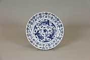 Dish, Porcelain painted in underglaze blue, China