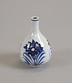 Bottle, Porcelain painted in underglaze blue, China