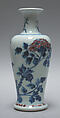 Vase with Phoenix and Peonies, Porcelain painted with cobalt blue and copper red under a clear glaze (Jiangxi Province; Jingdezhen ware), China