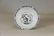 Bowl with fishes and flowers, Porcleian painted in underglaze cobalt blue and copper red (Jingdezhen ware), China