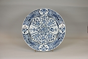 Plate, Porcelain painted in underglaze blue, China