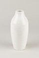 Vase, Porcelain with low-relief decoration under crackled white glaze (Jingdezhen ware), China