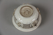 Cup, Porcelain with low- and high-relief and pierced decoration, in the biscuit and under a clear glaze, China