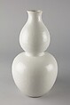 Gourd-Shaped Vase, Porcelain with incised decoration under white glaze, China