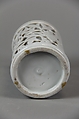 Brushpot, Porcelain with low-relief decoration under clear glaze, Dehua ware (blanc de chine), China