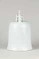 Bell, Porcelain with low-relief decoration under clear glaze.  Dehua ware (blanc de chine), China