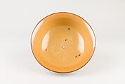Bowl with flowers, Porcelain painted in polychrome enamels over café-au-lait glaze (Jingdezhen ware), China