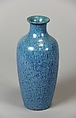 Vase, Porcelain with a dappled blue and green glaze, China