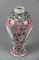Meiping vase with birds and flowers, Porcelain painted in overglaze polychrome enamels (Jingdezhen ware), China