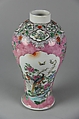 Meiping vase with birds and flowers, Porcelain painted in overglaze polychrome enamels (Jingdezhen ware), China