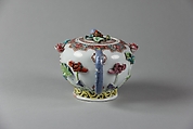 Teapot with lotus, Porcelain with relief decoration and painted in overglaze polychrome enamels (Jingdezhen ware), China