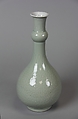 Vase, Porcelain with incised decoration under celadon glaze, China
