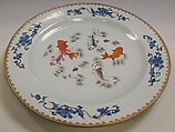 Plate, Porcelain painted in overglaze polychrome enamels, China