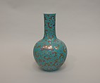 Vase with floral scrolls, Porcelain painted with underglaze cobalt blue and overglaze enamel and gilding (Jingdezhen ware), China