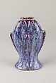 Vase in the form of twin fish, Porcelain with flambé glaze (Jingdezhen ware), China