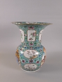Vase, Porcelain painted in overglaze polychrome enamels, China