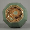 Gourd-shaped Bottle with Jewel String and Molded Floral Design, Porcelain with celadon glaze and underglaze cobalt-blue decoration (Nabeshima ware), Japan