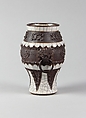 Vase with archaistic decoration, Porcelain with crackled glaze and brown biscuit-relief decoration simulating bronze (Jingdezhen ware), China