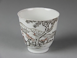 Covered Cup, Porcelain painted in overglaze black, red, and gilt, China