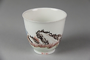 Cup, Porcelain painted in overglaze polychrome enamels, China