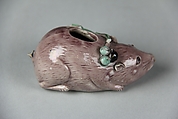 Water Coupe in the Shape of a Mouse, Porcelain painted in enamels on the biscuit, China