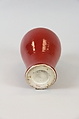 Meiping vase, Porcelain with copper red glaze (Jingdezhen ware), China