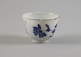 Cup with flowers and poem, Porcelain painted in overglaze polychrome enamels (Jingdezhen ware), China