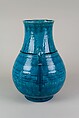 Vase with archaistic design, Porcelain with low relief decoration under turqoise glaze (Jingdezhen ware), China