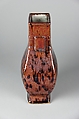 Vase, Porcelain with mottled brown glaze, China