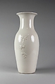Vase with flowers, Porcelain with relief decoration (Jingdezhen ware), China