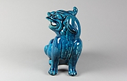 Figure of a mythical beast, Porcelain with turqoise-blue glaze (Jingdezhen ware), China