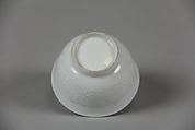 Cup, Porcelain painted in white enamel and gilt, China