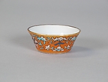 Cup (from a set of eight), Porcelain with iron-red glaze, painted in overglaze polychrome enamels, China