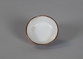 Cup (from a set of eight), Porcelain with iron-red glaze, painted in overglaze polychrome enamels, China
