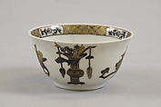 Cup, Porcelain painted in overglaze black enamel and gilt, China