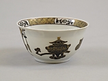 Cup, Porcelain painted in overglaze black enamel and gilt, China