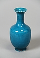 Vase, Porcelain with turquoise glaze, China