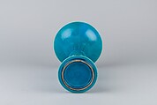 Vessel in the Shape of an Archaic Bronze Gu, Porcelain with incised decoration under turquoise glaze, China