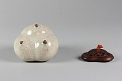 Incense Burner with Cover, Porcelain with crackled glaze, China