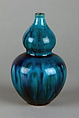 Double gourd bottle, Porcelain with turqoise glaze (Jingdezhen ware), China