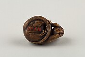 Mouse Eating a Pit, Ivory, Japan