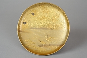 Portable Picnic Set (sagejū) with Chrysanthemums, Foliage Scroll, and Tokugawa Family Crest, Lacquered wood with gold, silver hiramaki-e, gold and silver foil application on nashiji lacquer ground, Japan
