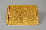 Portable Picnic Set (sagejū) with Chrysanthemums, Foliage Scroll, and Tokugawa Family Crest, Lacquered wood with gold, silver hiramaki-e, gold and silver foil application on nashiji lacquer ground, Japan