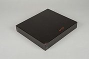Writing Box (Suzuribako) with Chinese Poet Su Dongpo and Attendant, Lacquered wood with gold, silver, and red togidashimaki-e, Japan