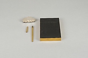 Writing Box (suzuribako) with Waterfall and Auspicious Characters, Lacquered wood with gold and silver takamaki-e, hiramaki-e, togidashimaki-e, and gold inlay on nashiji ground, Japan
