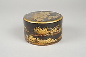 Incense Box, Black lacquer, Japan