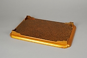 Tray with Design of Pines Along the Shore, Gold maki-e on black lacquer, Japan